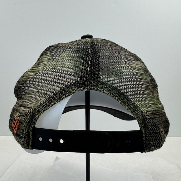 Banner & Oak Black and Green Camo Mesh Back Snapback Hat Adjustable USA Made - Picture 3 of 9